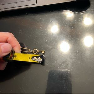 14K Yellow Gold Heart Key Charm Pendant with Box Chain Necklace